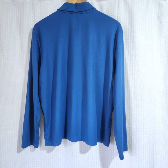 The North Face Mens Large 1/4 Zip Pullover Long Sleeve Collared Blue - Picture 2 of 9